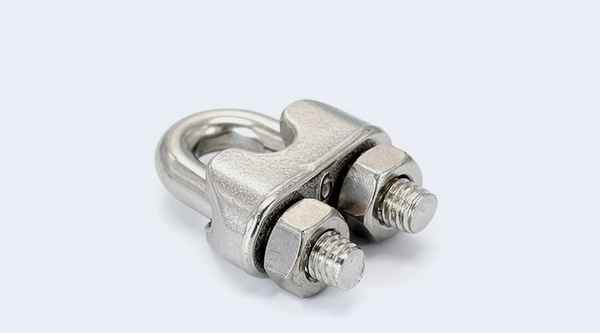 Processing U-shaped wire rope clip head 304 stainless steel U-shaped ring screw clip head buckle rope card 3/4