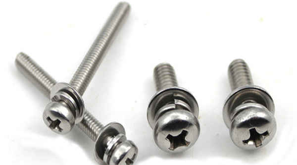 Customized 304 stainless steel combination screw round head three combination screw cross pan head combination screw 3/4