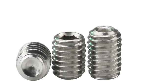 Supply flat end concave end set screw 304 inner hexagon headless stop screw machine rice top wire