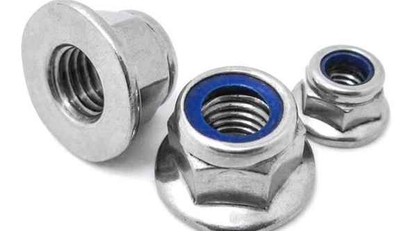 Supply 304 stainless steel flange nylon lock nut non-slip lock nut 3/8 5/8