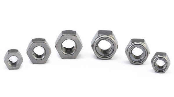 Processing 304 stainless steel all-metal lock nut self-locking nut with locking piece nut 3/8