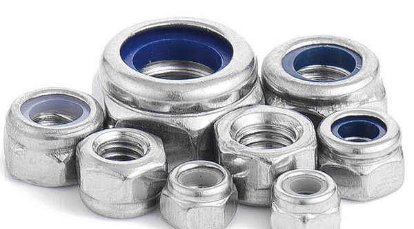 Supply 304 stainless steel fine tooth nut nylon non-slip anti-loose nut locking self-locking nut 1/2-13