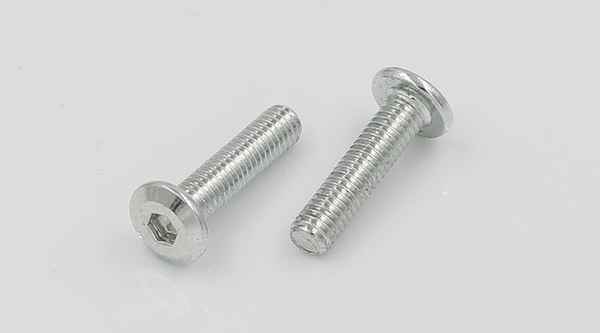 Wholesale White Zinc Plated Chamfered Flat Head Hexagon Socket Screw Bolts Furniture Screws