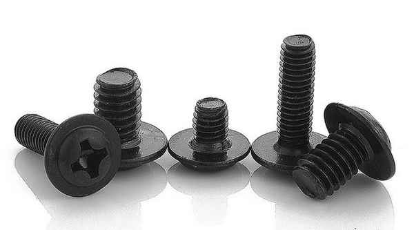 Supply black zinc cross round head with pad screw pan head with meson screw big meson screw 3/4 1/4-20