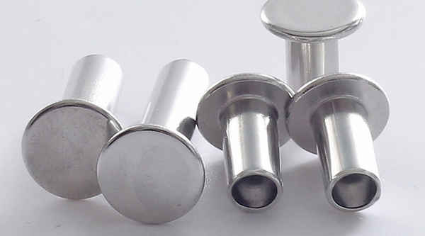 Customized 304 stainless steel flat head semi-hollow rivets flat round head semi-hollow rivets GB875 1/2-13