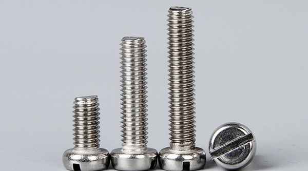 Customized 304 stainless steel one-word slotted bolt screw one-word slot cylindrical head screw round head