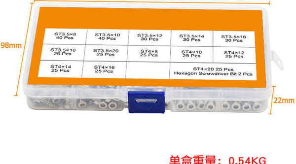 Processing cup head hexagon socket self-tapping box screw cross-border cylindrical head socket self-tapping set 3/8