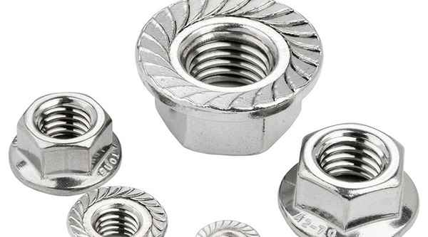 Customized 304 stainless steel American standard nylon hexagonal flange face nut 3/8