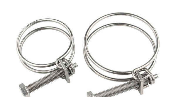 Customized 304 stainless steel double wire hoop throat hoop clamp hoop water pipe range hood gas pipe 3/4