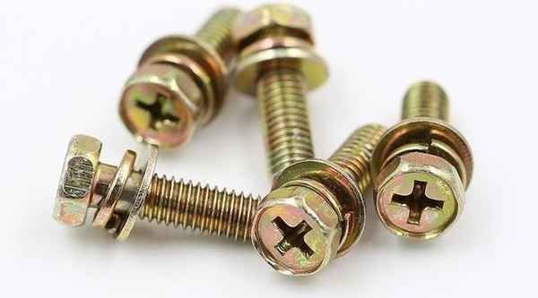 Customized cross external hexagon combination screw elevator screw hexagonal three combination screw 3/8