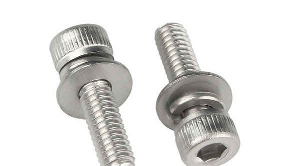 Wholesale 304 Stainless Steel Socket Three Combination Screws Cylindrical Head Bolts With Pad Screws 5/8