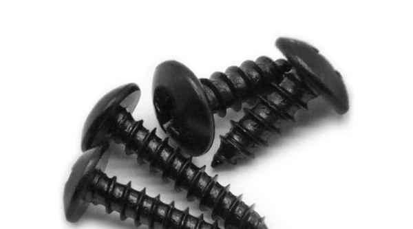 Customized black 304 stainless steel self-tapping screw cross large flat head self-tapping screw pointed tail wood screw 1/2-13