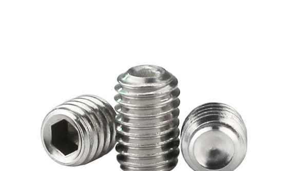 Processing 304 stainless steel flat end concave end set screw hexagonal headless stop screw machine rice top wire 3/8