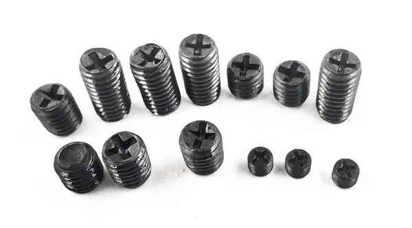 Supply black iron national standard cross flat end set screw machine meter screw headless top wire Kimi