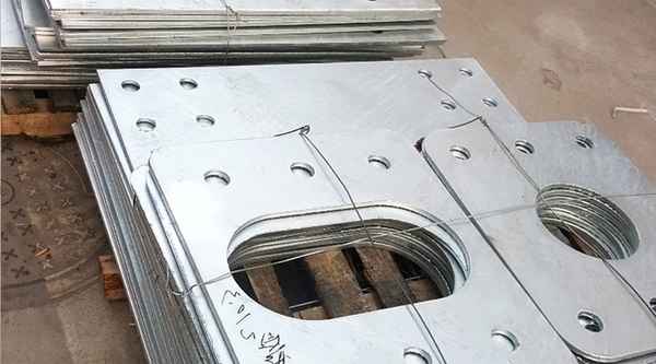 Customized square steel plate foundation embedded steel plate embedded parts column foundation steel plate 3/4