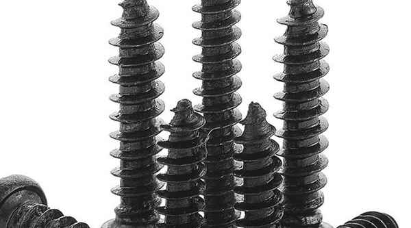 Custom hardened carbon steel black PA cross recessed round head self-tapping screw pan head self-tapping screw 3/4