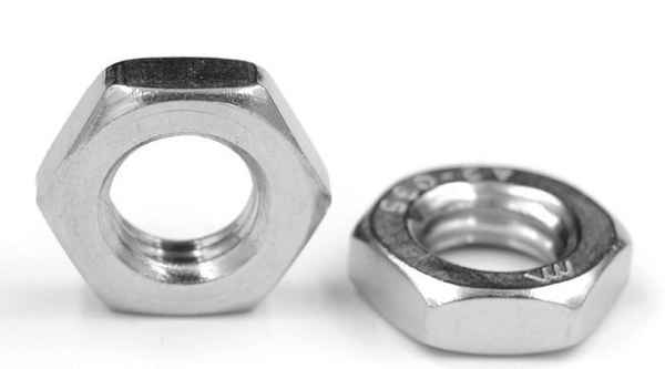 Supply 316 stainless steel hex thin nut flat nut DIN439 thin nut