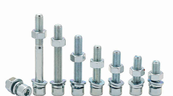 Customized galvanized 8.8-grade inner hexagon combination set screw nut flat-medium spring washer combination bolt 3/4