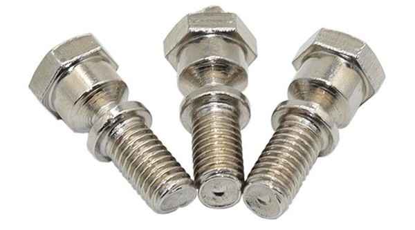 Small hexagon head guide neck stop non-standard bolt cup head ring stop type half threaded screw