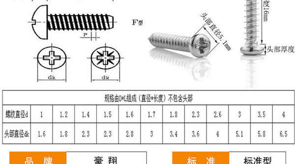 Customized PA nickel-plated cross round head self-tapping screws pan head self-tapping screws hardware fastening screws