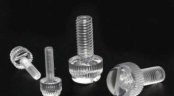 Wholesale slotted knurled screw transparent screw hand screw plastic screw special model