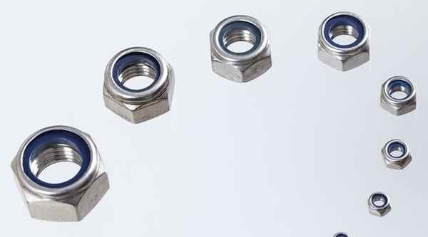 Customized DIN982 outer hexagon anti-loose locking self-locking thickened nut nut blue nylon ring