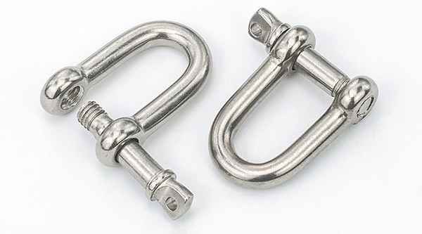 Production of 304 stainless steel D-type shackle, national standard marine U-shaped ring hook, lifting ear, lifting shackle