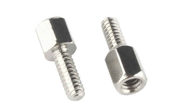 Customized nickel-plated inch copper column screw computer case hexagonal copper stud VGA connector DB head