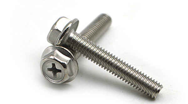 Processing 304 stainless steel flange bolts Hexagon cross flange surface with tooth screws non-slip