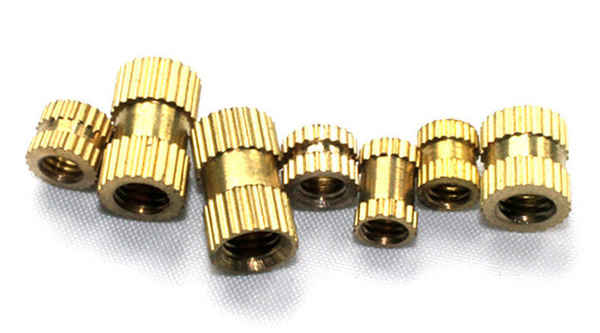 Supply of copper inserts, injection molded copper nuts, copper embedded parts, copper knurled nuts, copper flower nuts