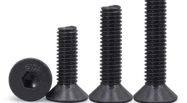 Wholesale 10.9 grade black high strength flat head bolts black hardened hexagon socket head countersunk head screws 3/4