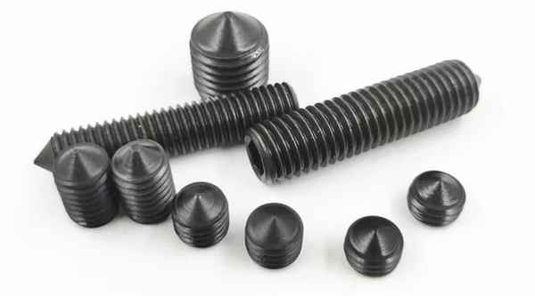 Processing inner hexagonal screw cone end tightening 12.9 grade black tip T head headless inner hexagonal end machine meter