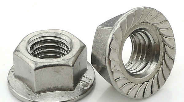 Customized 304316 stainless steel with pad hexagonal flange nut nut non-slip toothed 1/2-13 1/4-20