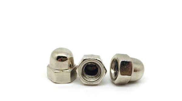 Customized carbon steel nickel-plated one-piece cap screw semi-circle ball head cap nut 3/4 1/4-20