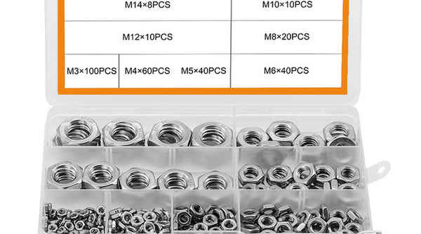 Customized Thin Nut Box Flat Nut Hexagon Thin Nut Set Nut 304 Stainless Steel DIN934