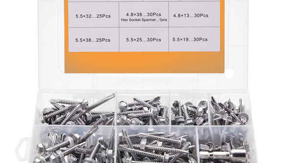 Supply of outer hexagonal drill tail set screw flange face hexagonal self-tapping self-drilling boxed dovetail nail