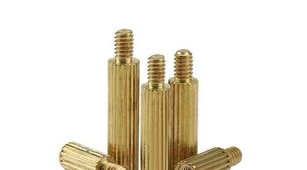 Production isolation column straight-through copper column single-head hexagonal column double-pass knurled round copper column 3/4