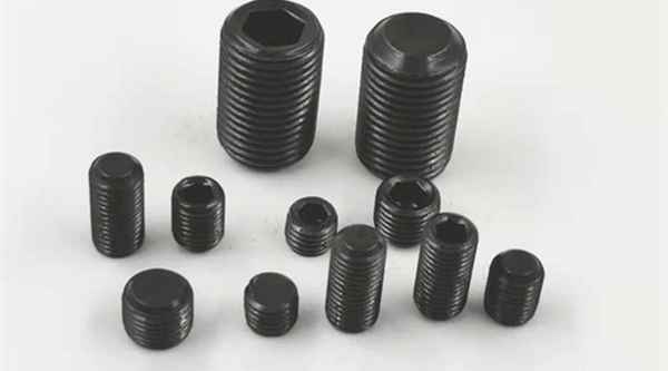 Supply 4.8 grade carbon steel fine tooth set screw headless inner hexagon screw flat end set machine rice top wire 3/8