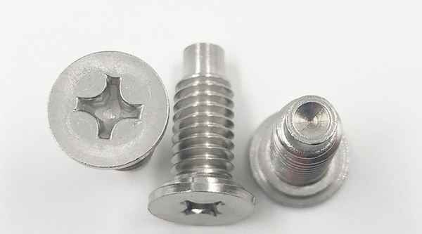 Customized 304 stainless steel cross flat head step machine screw half tooth bundle tail concave end 3/8 5/8