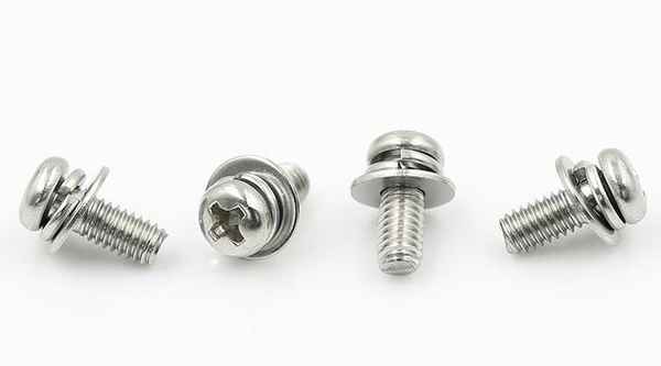 Supply 304 stainless steel cross recessed round head three combination screws 1/2-13 1/4-20