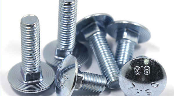 Customized 8.8 grade galvanized carriage bolts large semi-circular head square neck screw GB14 5/8