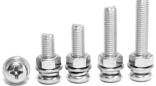 Customized round head screw nut set Daquan 304 stainless steel cross pan head combination screw