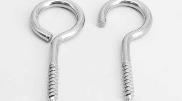 Sheep's eye self-tapping screw 304 stainless steel screw with hook question mark hook cup hook lamp hook with ring hand twist