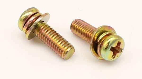 Wholesale color zinc pan head round head combination screw three-in-one screw combination screw