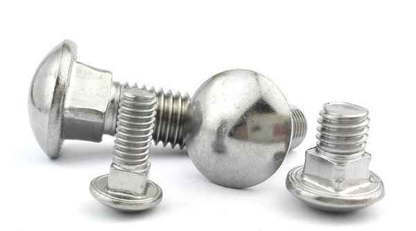 Customized stainless steel small semi-round head GB12 square neck bolt 304 carriage screw 3/4 1/4-20