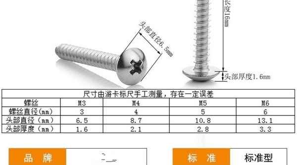 Processing 201 stainless steel self-tapping screw cross large flat head self-tapping screw umbrella head flat round head self-tapping screw TA 3/8 5/8