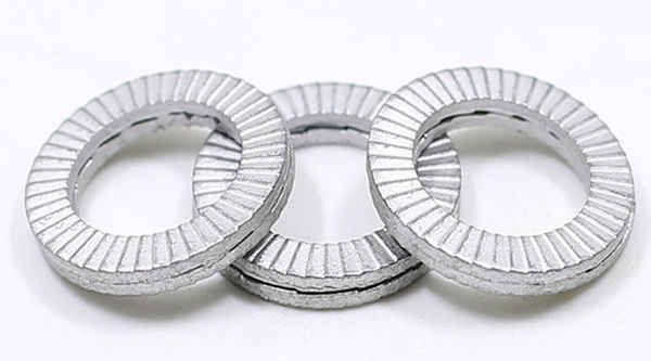 Double stack self-locking washer double-sided tooth washer two-piece combination washer 65 manganese Dacromet DIN25201