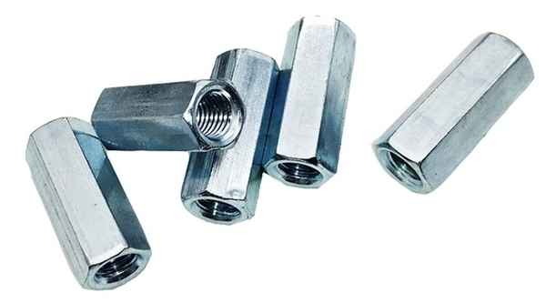 Processing galvanized extended hexagon nut connecting nut screw screw rod extended round joint nut