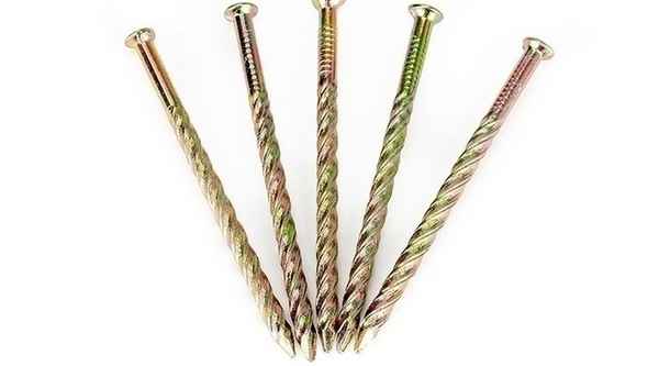 Customized two-color stainless steel floor nails twist nails threaded nails keel nails woodworking nails anti-loose nails 1/2-13