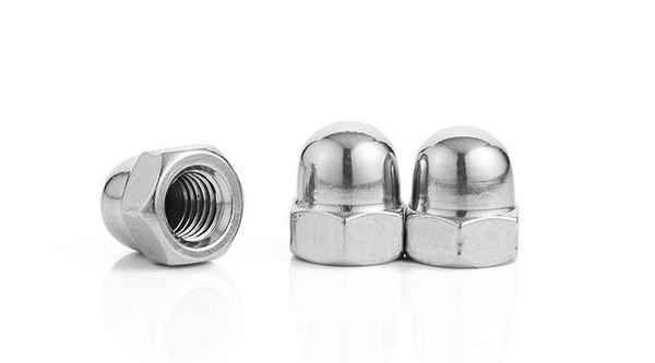 Processing 304 stainless steel cover female anti-tooth cover type nut fine tooth hexagonal cover female one ball head